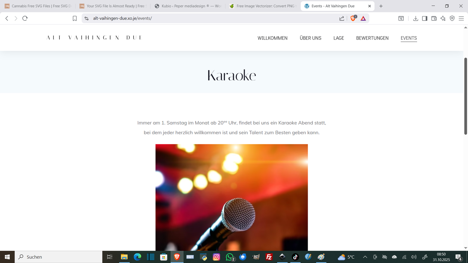 Karaoke Website Design